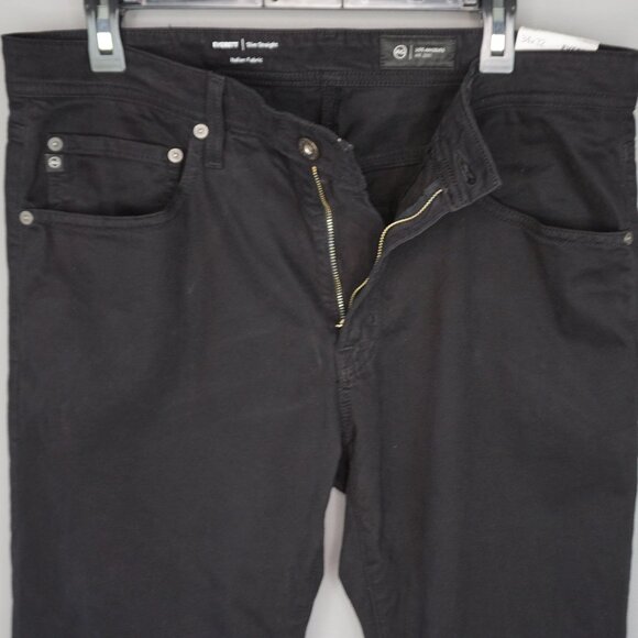 New Ag Adriano Goldschmied Everett Slim Straight Pants in Super Black size 34x32 - Picture 13 of 16